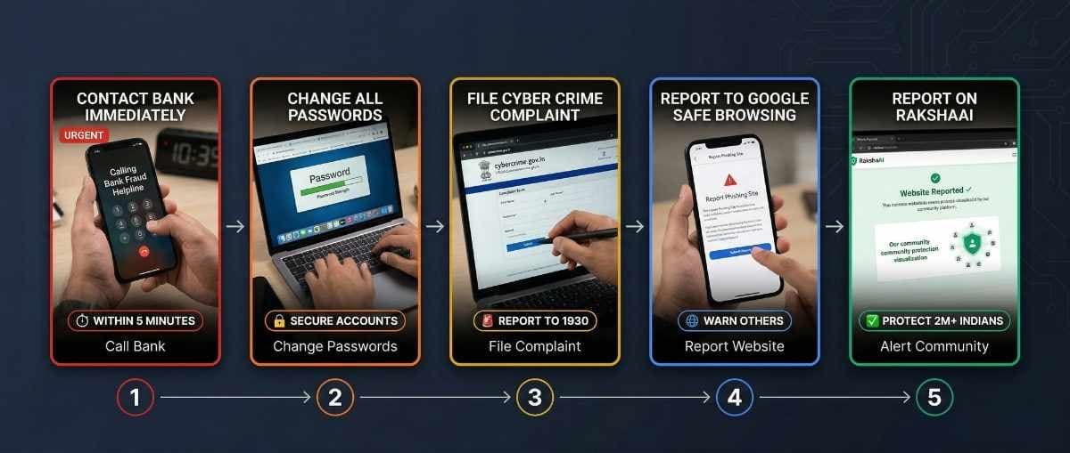 What to Do After Entering Data on Scam Website | Emergency Recovery Steps India Emergency Steps After Scam Website Data Entry