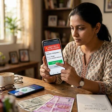 UPI fraud detection in action โ RakshaAI scam checker India
